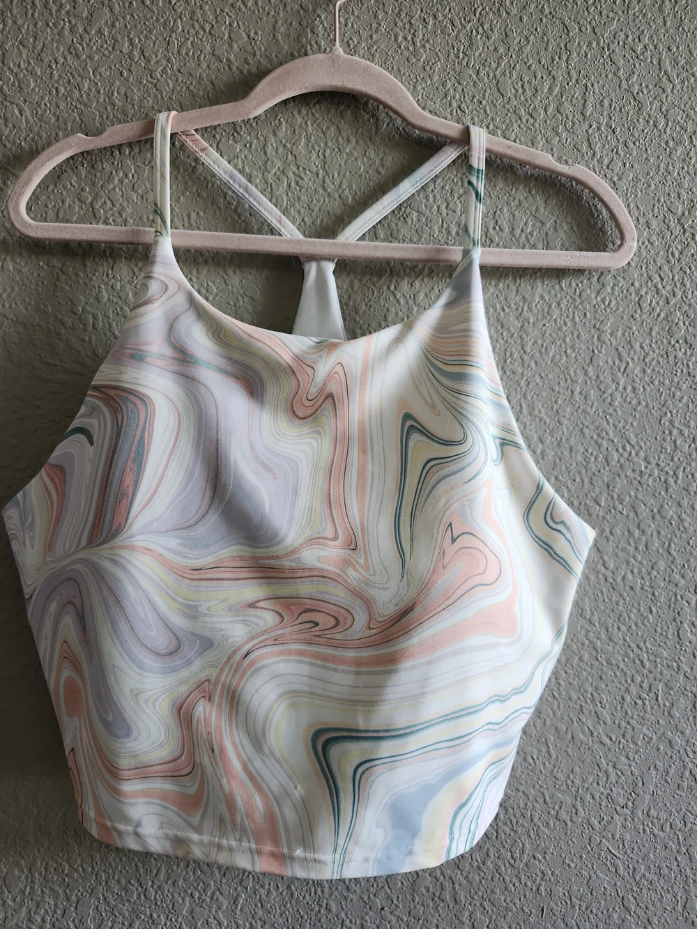 Old Navy Pastel Marble-Print Cropped Cami
